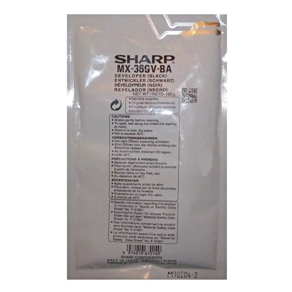 ⁨Sharp oryginalny developer MX-36GVBA, black, 100000s⁩ w sklepie Wasserman.eu