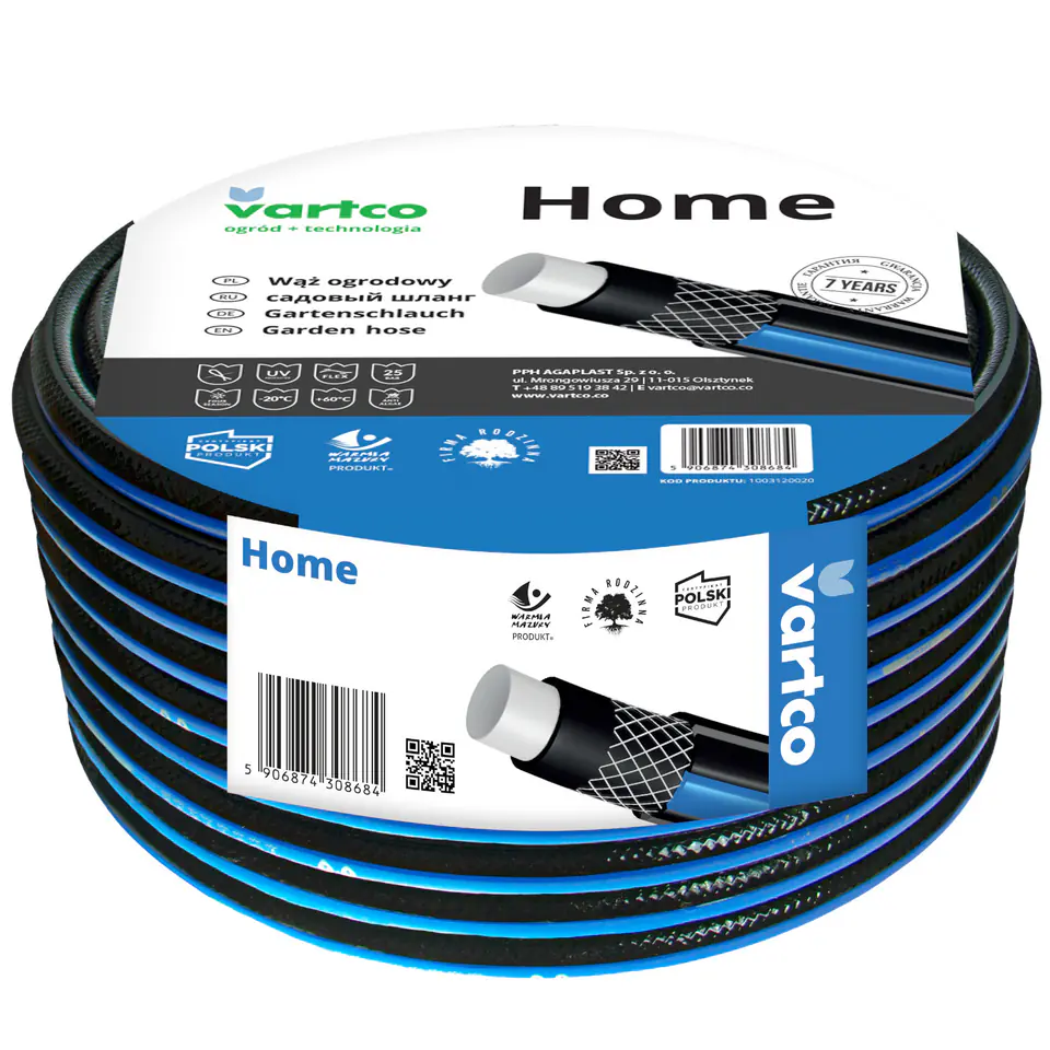 ⁨Wąż ogrodowy Vartco Home 1/2" 50m⁩ w sklepie Wasserman.eu
