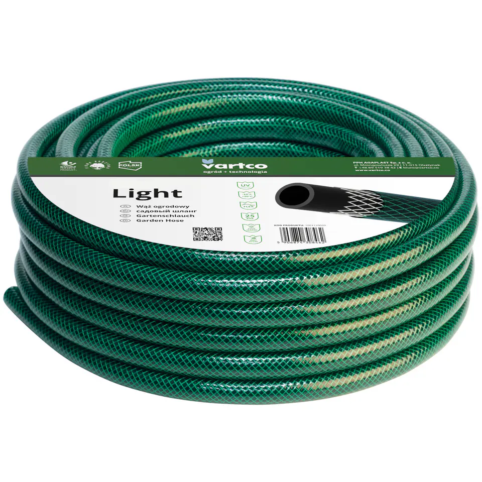 ⁨Wąż ogrodowy Vartco Light 1/2" 50m⁩ w sklepie Wasserman.eu