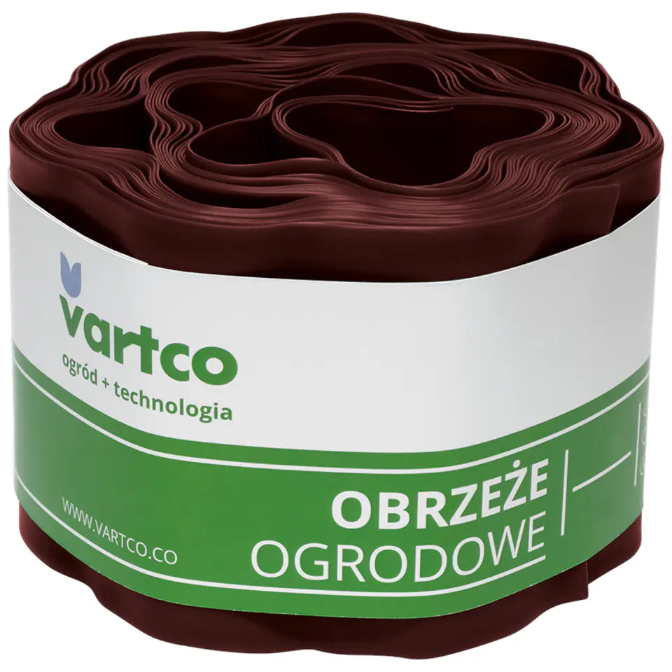 ⁨Obrzeże ogrodowe faliste 15cm x9m Vartco brązowe⁩ w sklepie Wasserman.eu