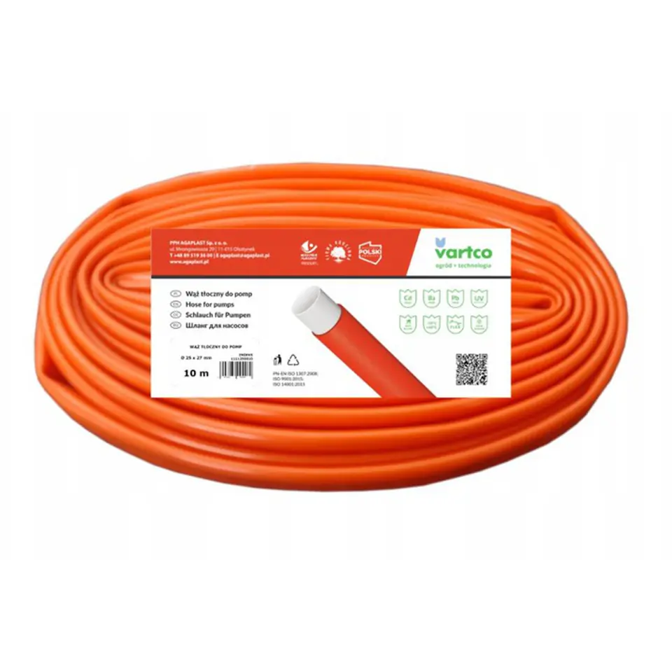 Wąż tłoczny do pomp zanurzeniowych Vartco 1" 25mm 10mb w sklepie Wasserman.eu