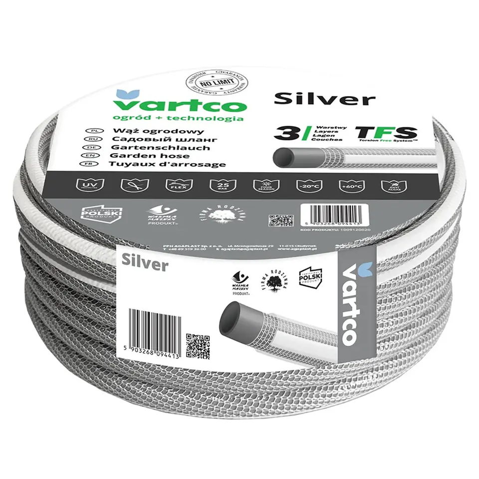 ⁨Wąż ogrodowy Vartco Silver TFS 3/4" 50m⁩ w sklepie Wasserman.eu