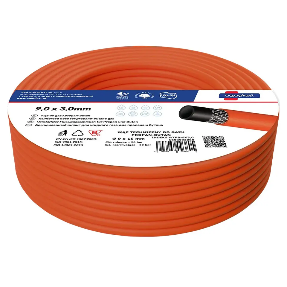 ⁨Waz techniczny do gazu propan-butan 9x3 Vartco 25m⁩ w sklepie Wasserman.eu
