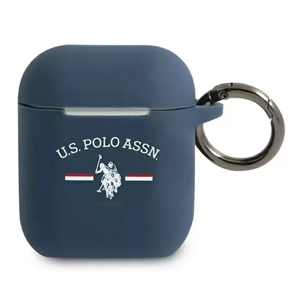 ⁨Etui ochronne na słuchawki US Polo do Apple AirPods granatowy⁩ w sklepie Wasserman.eu