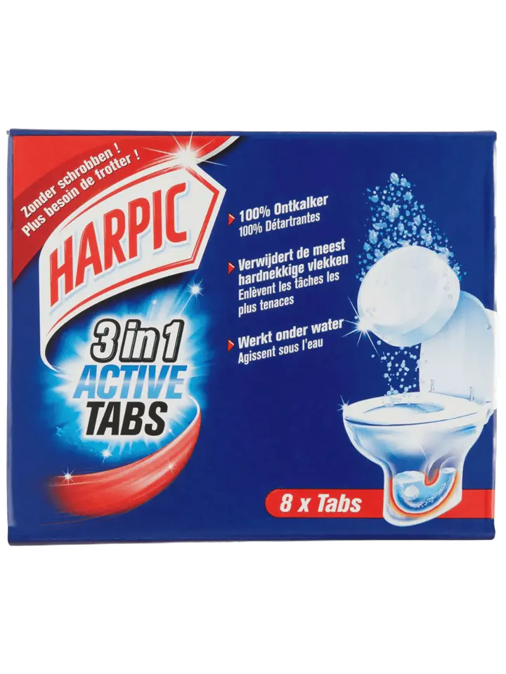 ⁨Harpic 3 in 1 Active WC Tabletki na Kamień 8 szt.⁩ w sklepie Wasserman.eu