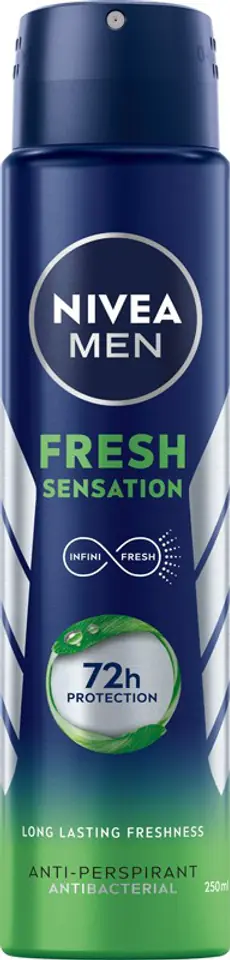 ⁨NIVEA DEO 250ml Spray męski FRESH SENSATION⁩ w sklepie Wasserman.eu