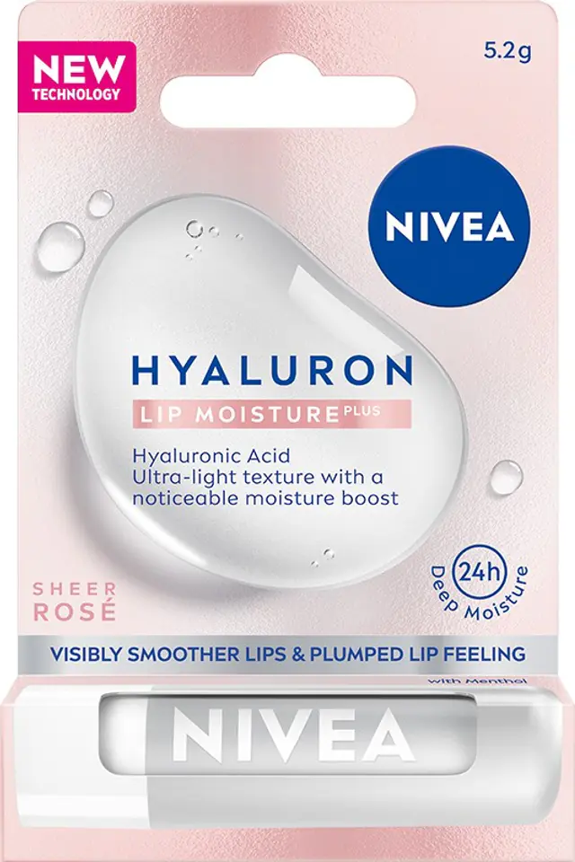 ⁨NIVEA POMADKA-BALSAM do ust Hyal. Sheer Rose⁩ w sklepie Wasserman.eu