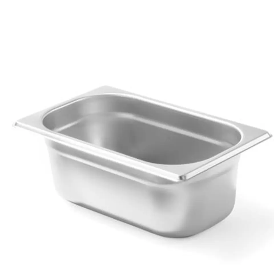 ⁨Container GN 1/4 height 100 mm stainless steel - Hendi 800539⁩ at Wasserman.eu