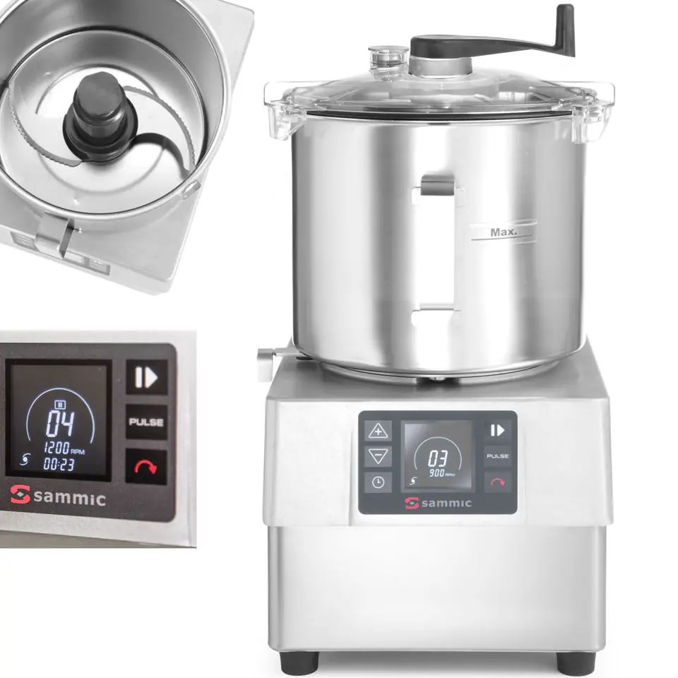 ⁨Kuter emulgator KE-8V do rozdrabniania siekania mielenia 8 l 3000 obr. / min 1500 W - Sammic 1050853⁩ w sklepie Wasserman.eu