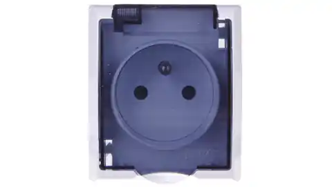 ⁨WAVE Hermetic socket single with/u IP44 transparent flap white GNH-1HZ/00/d⁩ at Wasserman.eu