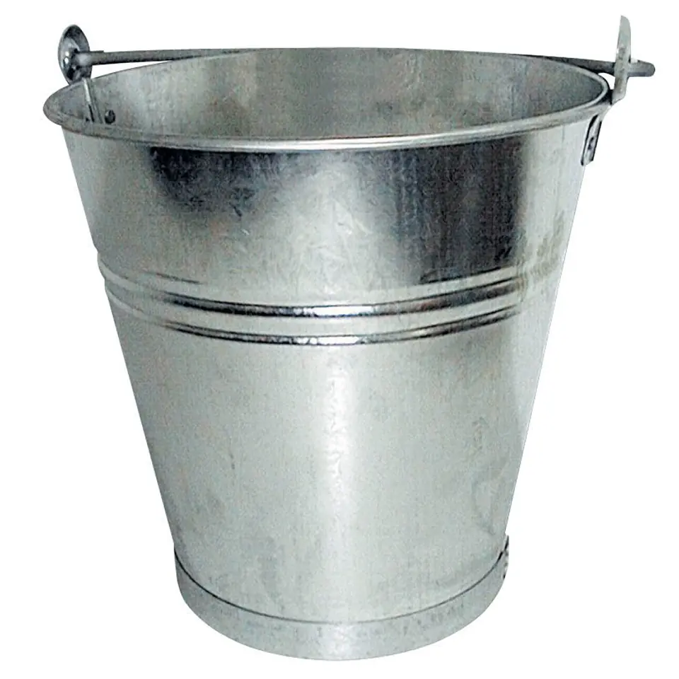 ⁨43214 Construction bucket 14L, metal galvanized⁩ at Wasserman.eu