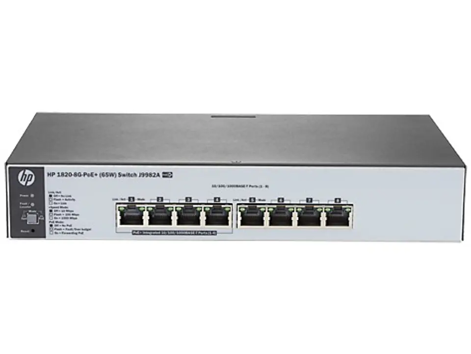 1820-8G-PoE+ (65W) Switch J9982A - Limited Lifetime Warranty w sklepie Wasserman.eu