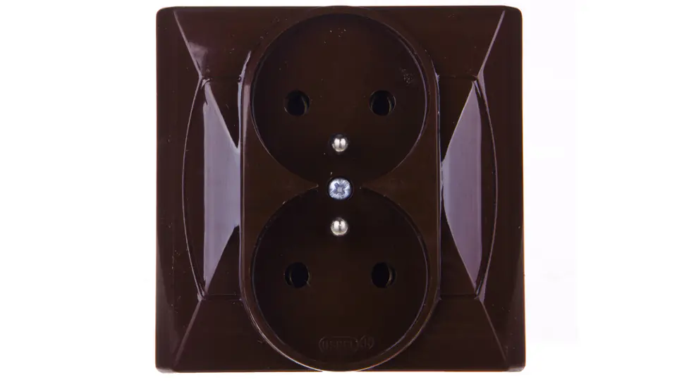 ⁨AKCENT Socket double with/u brown GP-2AZ/24⁩ at Wasserman.eu