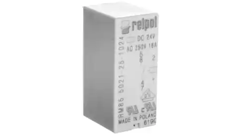 ⁨Miniature Relay 1Z 16A 24V DC PCB AgSnO2 RM85-5021-25-1024 855082⁩ at Wasserman.eu