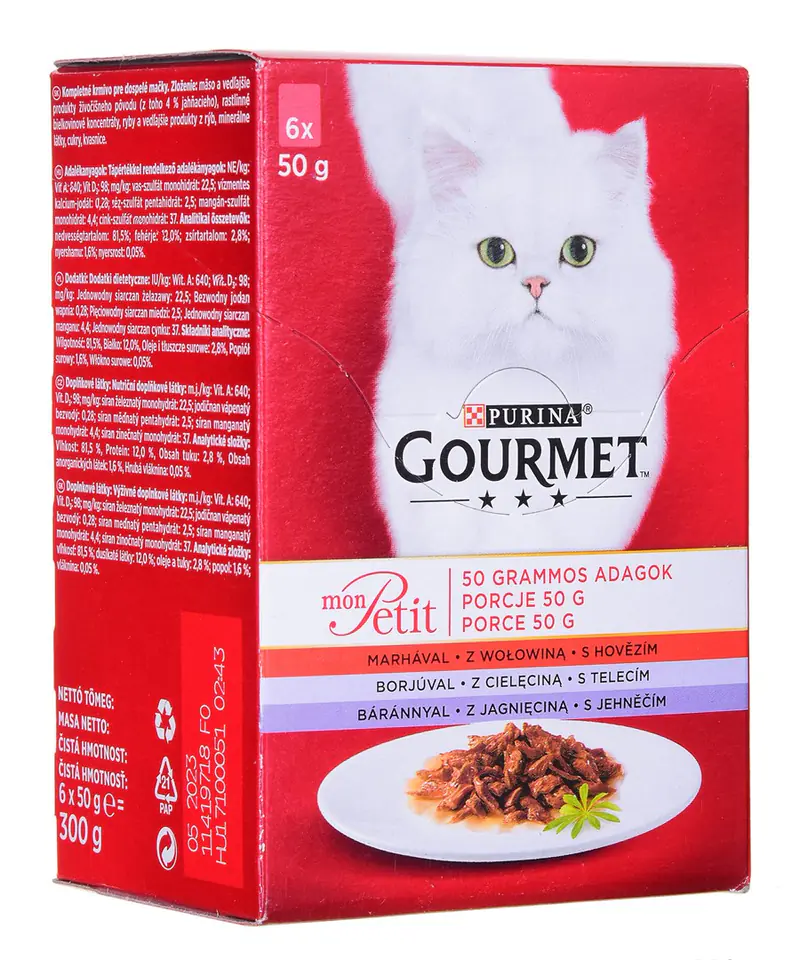 ⁨GOURMET Mon Petit Mix Rybny - mokra karma dla kota - 6x50g⁩ w sklepie Wasserman.eu