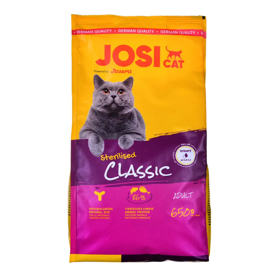 ⁨Josera JosiCat Sterilised Classic dla kotów 650g⁩ w sklepie Wasserman.eu