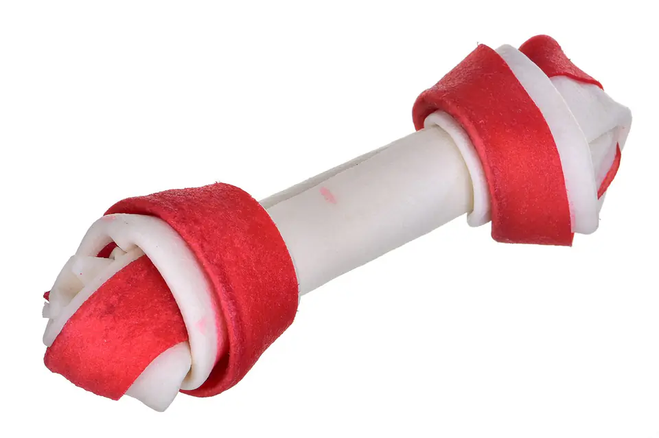 ⁨MACED Bone tied with bacon - dog chew - 16 cm⁩ at Wasserman.eu