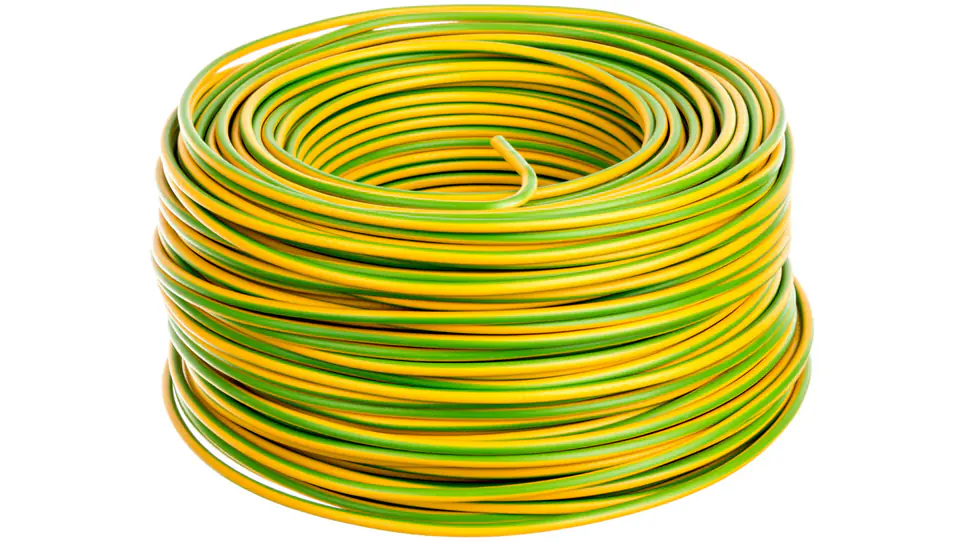 ⁨Przewód instalacyjny H07V-K 2,5 zielono-żółty 29146 /100m/⁩ w sklepie Wasserman.eu
