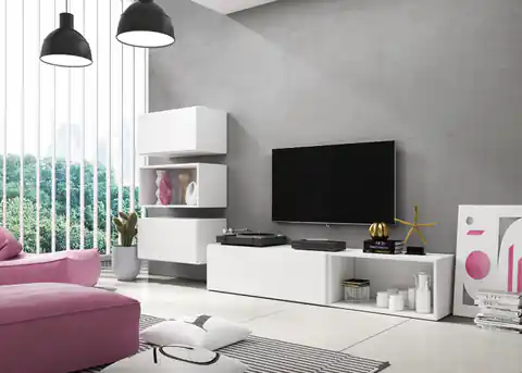 ⁨Cama living room furniture set ROCO 4 (RO1+2xRO3+2xRO4) white/white/white⁩ at Wasserman.eu