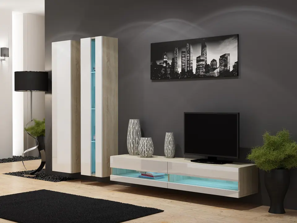 Zestaw VIGO NEW 5 sonoma/biały połysk w sklepie Wasserman.eu