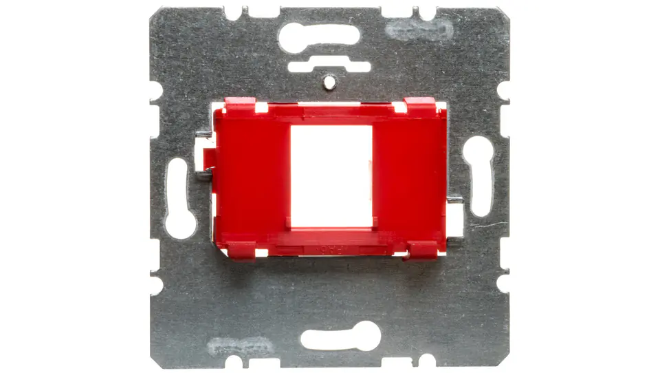 ⁨Berker R.1/R.3 Single carrier plate with red fastening element 454001⁩ at Wasserman.eu