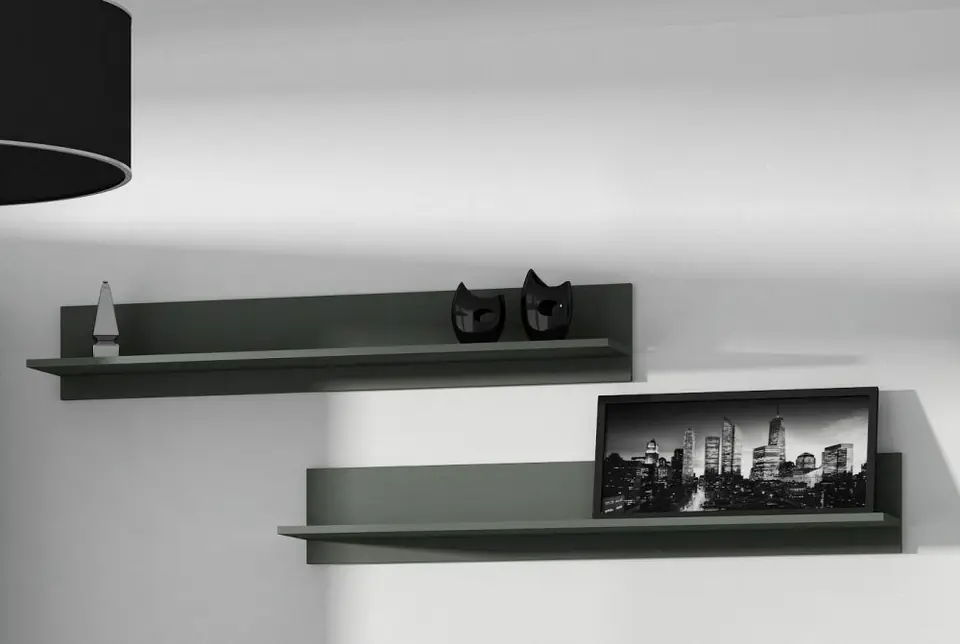⁨Cama set of two shelves 125cm SOHO black matte⁩ at Wasserman.eu