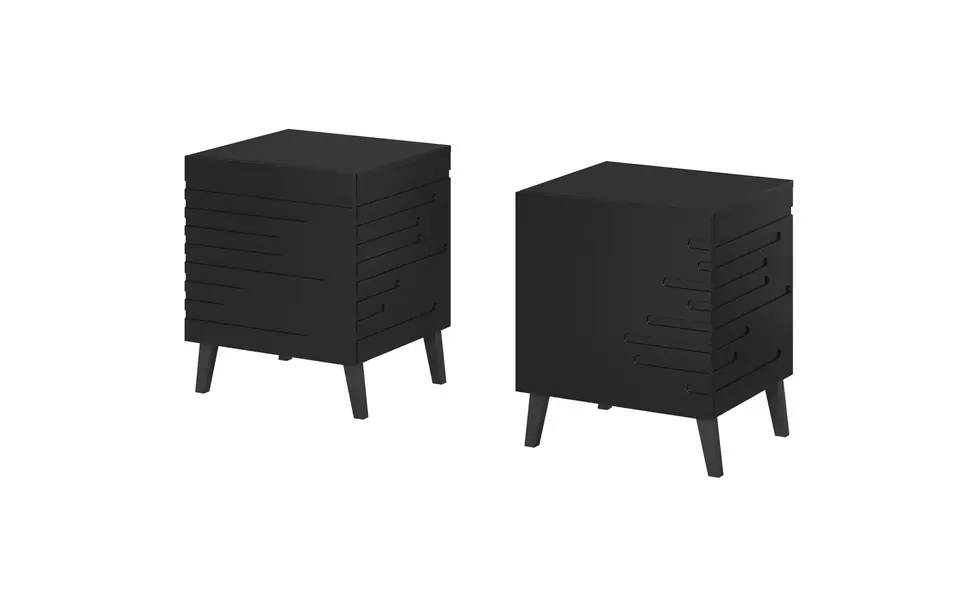 ⁨Cama bedside cabinet NOVA 44x40x52 mat black⁩ at Wasserman.eu