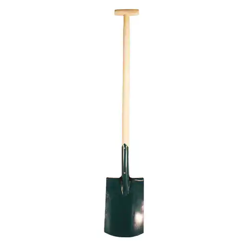 ⁨12337 Straight riveted spade with wooden shaft⁩ at Wasserman.eu