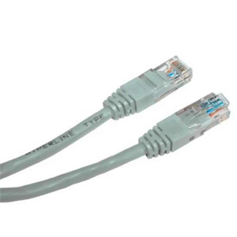 Przewód LAN UTP crossover patchcord, Cat.5e, RJ45 M - RJ45 M, 5 m, nieekranowany, krzyżowy, szary, do połączenia 2 PC Logo blistr w sklepie Wasserman.eu