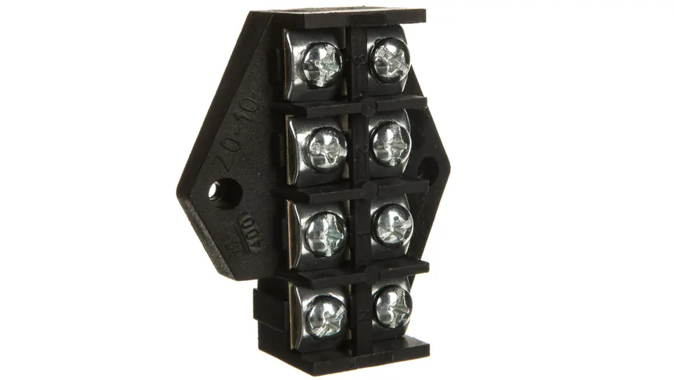 ⁨Płytka odgałęźna /10mm2/ 4-tory czarna ZPT4-10.0 83005007⁩ w sklepie Wasserman.eu