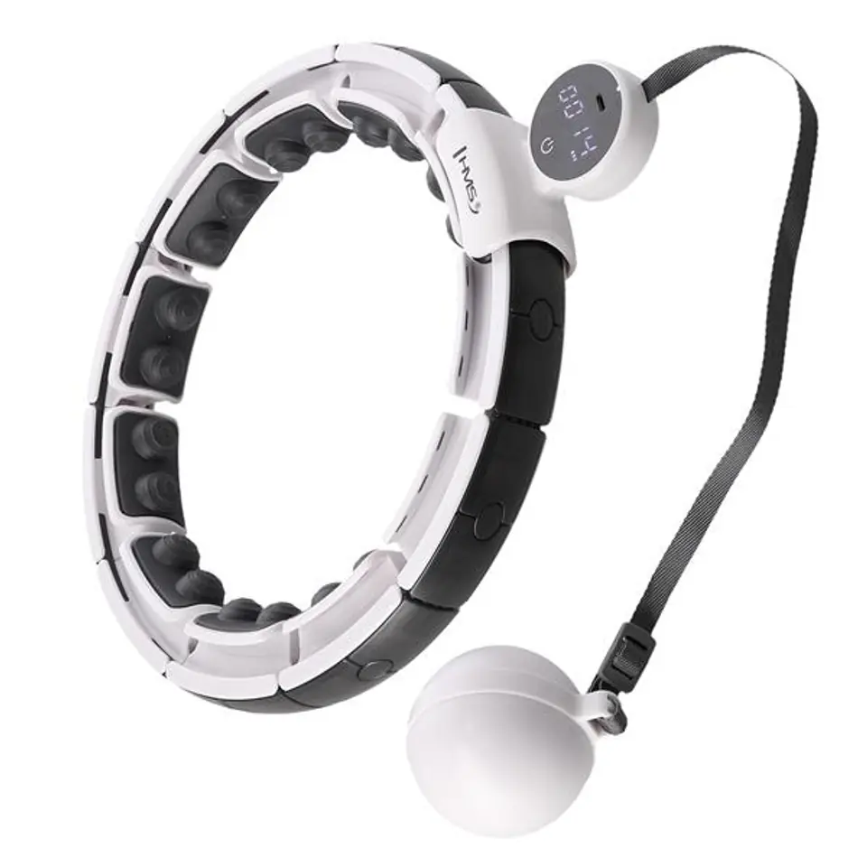 ⁨HHM16 HULA HOP WHITE Z MAGNESAMI I OBCIĄŻNIKIEM + LICZNIK HMS⁩ w sklepie Wasserman.eu