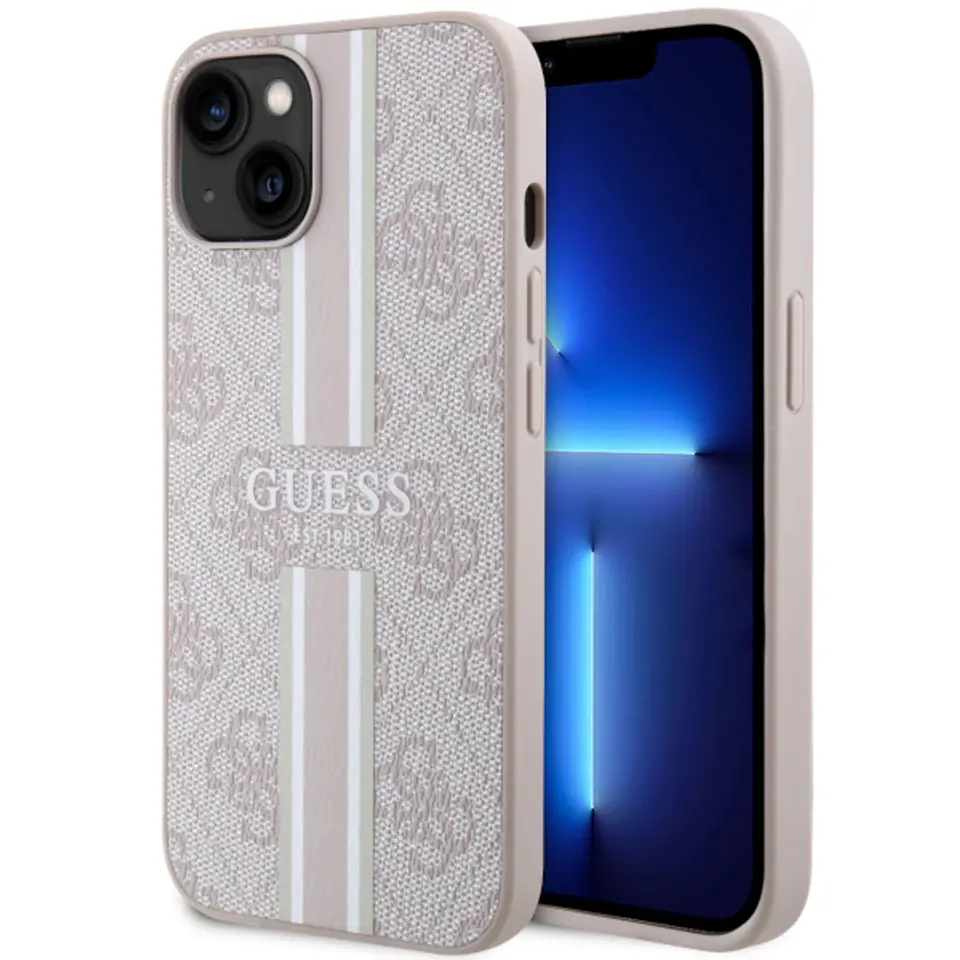 ⁨Guess GUHMP14SP4RPSP iPhone 14 6,1" różowy/pink hardcase 4G Printed Stripes MagSafe⁩ w sklepie Wasserman.eu