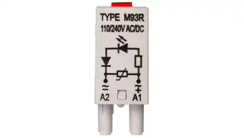 ⁨LV-Signalmodul (rote LED + V Varistor) 110-230 V AC/DC M93R grau 854861⁩ im Wasserman.eu