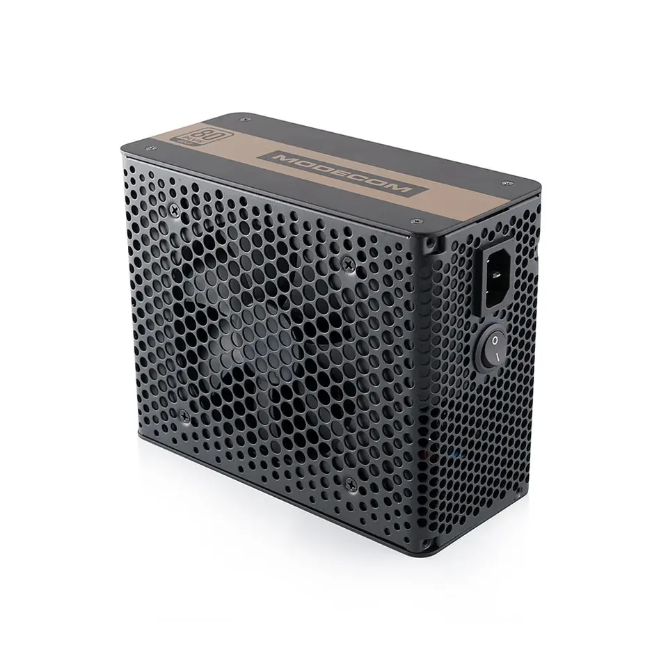 ⁨Modecom ZAS-MC90-SM-650-ATX-VOLCANO-GOLD power supply unit 650 W 20+4 pin ATX Black, Gold⁩ at Wasserman.eu