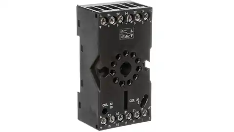 ⁨Gniazdo wtykowe do przekaźników R15 3P 12A 300V AC (można montować moduł czasowy COM3) GZP11 2613506⁩ w sklepie Wasserman.eu