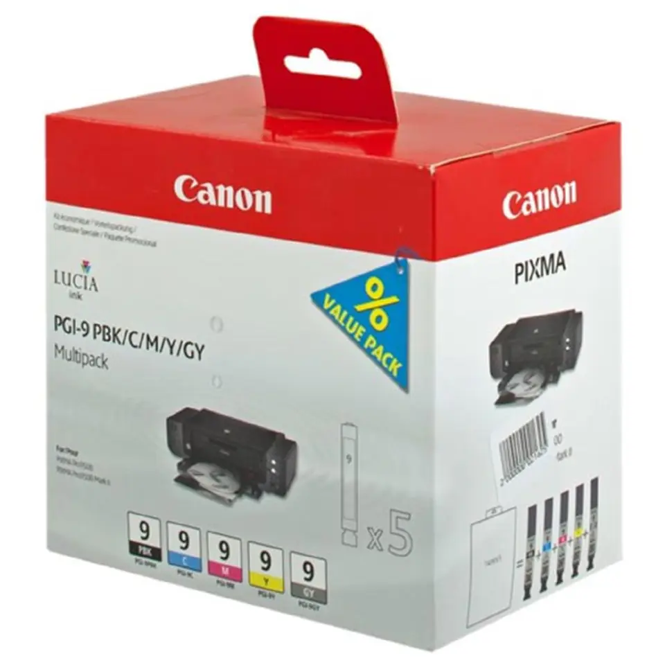 ⁨Canon oryginalny ink / tusz PGI-9, 1034B013, 1034B011, CMYK⁩ w sklepie Wasserman.eu