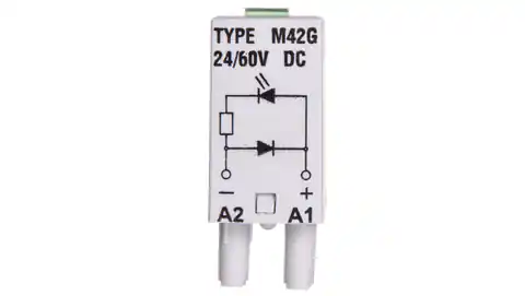 ⁨Moduł sygnalizacyjny LD (diody: LED zielony + D) 24-60V DC M42G szary 854843⁩ w sklepie Wasserman.eu