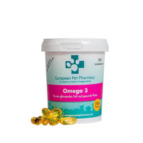 ⁨EUROPEAN PET PHARMACY Omega 3 - Ergänzung für Ihren Hund - 180 Tabletten⁩ im Wasserman.eu