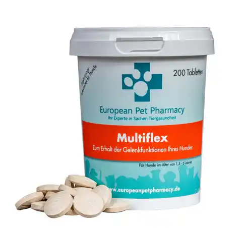 ⁨EUROPEAN PET PHARMACY Multiflex - Ergänzung für Ihren Hund - 200 Tabletten⁩ im Wasserman.eu