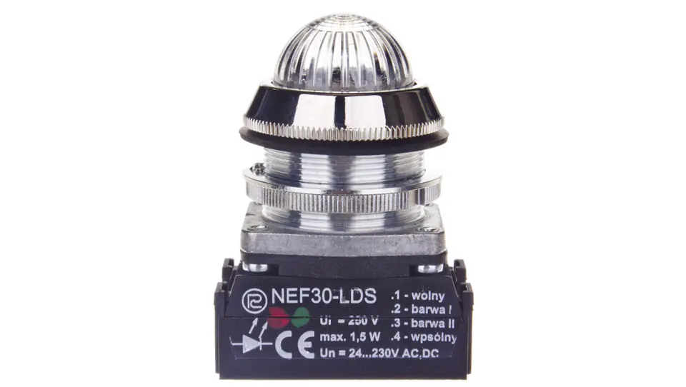 ⁨Lampka sygnalizacyjna 30mm 24-230V AC/DC IP56 czerwono-zielona W0-LDU1-NEF30LDS CZ⁩ w sklepie Wasserman.eu