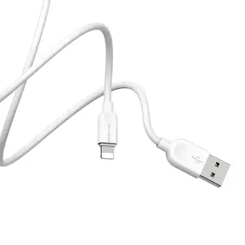 ⁨Kabel 2.4A 1m USB - Lightning Borofone BX14 biały⁩ w sklepie Wasserman.eu