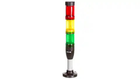 ⁨Kolumna sygnalizacyjna 24V AC/DC światło stałe czerwona/żółta/zielona SL4-100-L-RYG-24LED 171296⁩ w sklepie Wasserman.eu