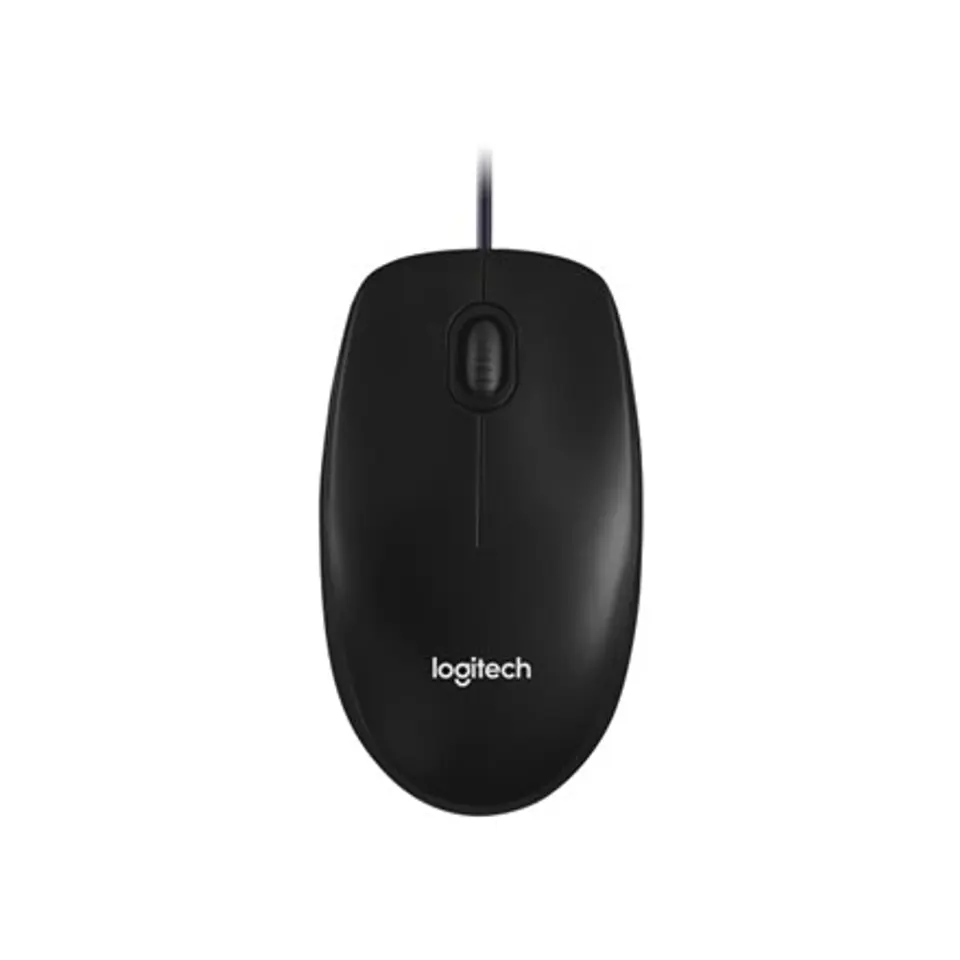 ⁨Mysz Logitech M100 Optical, czarna, przewodowa⁩ w sklepie Wasserman.eu