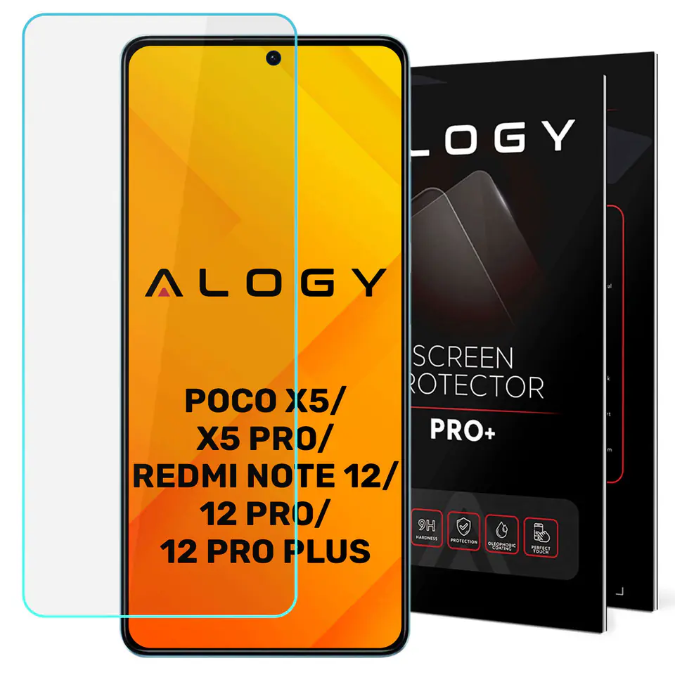 ⁨Szkło hartowane 9H Alogy Screen Protector PRO+ na ekran do Xiaomi Poco X5/ Pro/ Redmi Note 12/ Pro/ Pro+ Plus 5G⁩ w sklepie Wasserman.eu