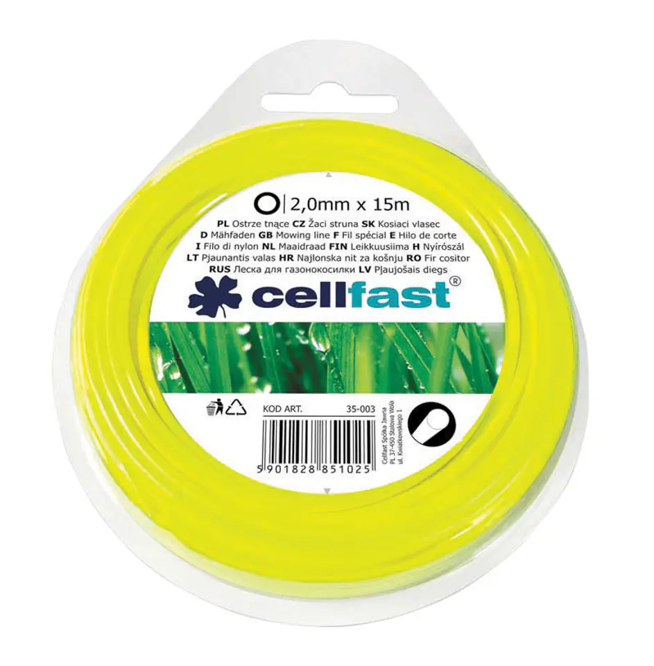 ⁨CF35002 Żyłka do podkaszarki okrągła 1,6mm x 15m, CellFast⁩ w sklepie Wasserman.eu