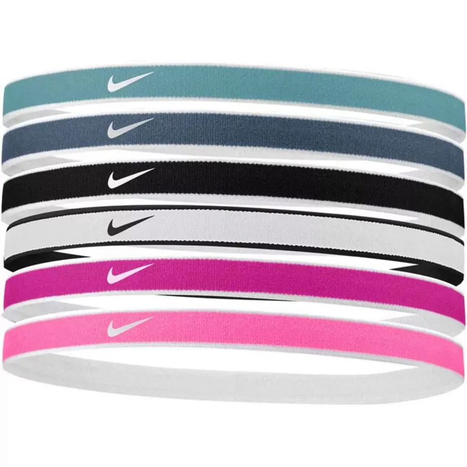 ⁨Opaski na głowę Nike Swoosh Sport 6 szt. N10020214 (kolor Wielokolorowy)⁩ w sklepie Wasserman.eu