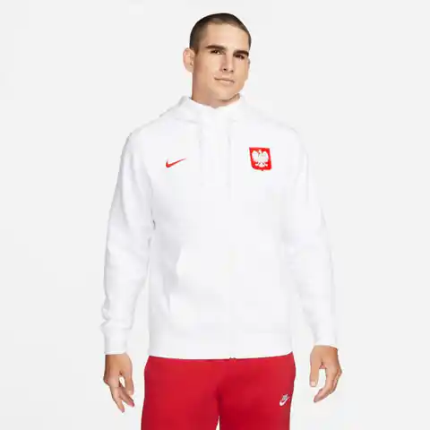 ⁨Bluza Nike Polska Hoody M DH4961 (kolor Biały, rozmiar M)⁩ w sklepie Wasserman.eu