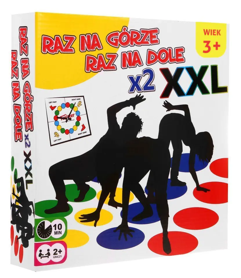 ⁨2 duże Maty do Gry zręcznościowej na Równowagę dla dzieci 3+ "Raz na Górze Raz na Dole" + Tarcza do losowania⁩ w sklepie Wasserman.eu