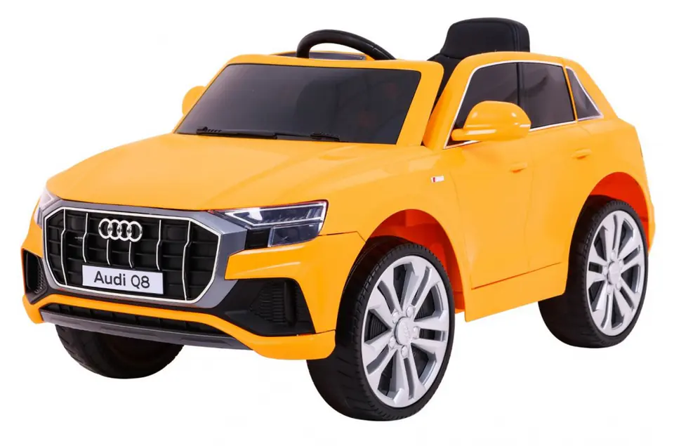 ⁨Audi Q8 Lift na akumulator dla dzieci Żółty + Pilot + EVA + Wolny Start + MP3 USB + LED⁩ w sklepie Wasserman.eu