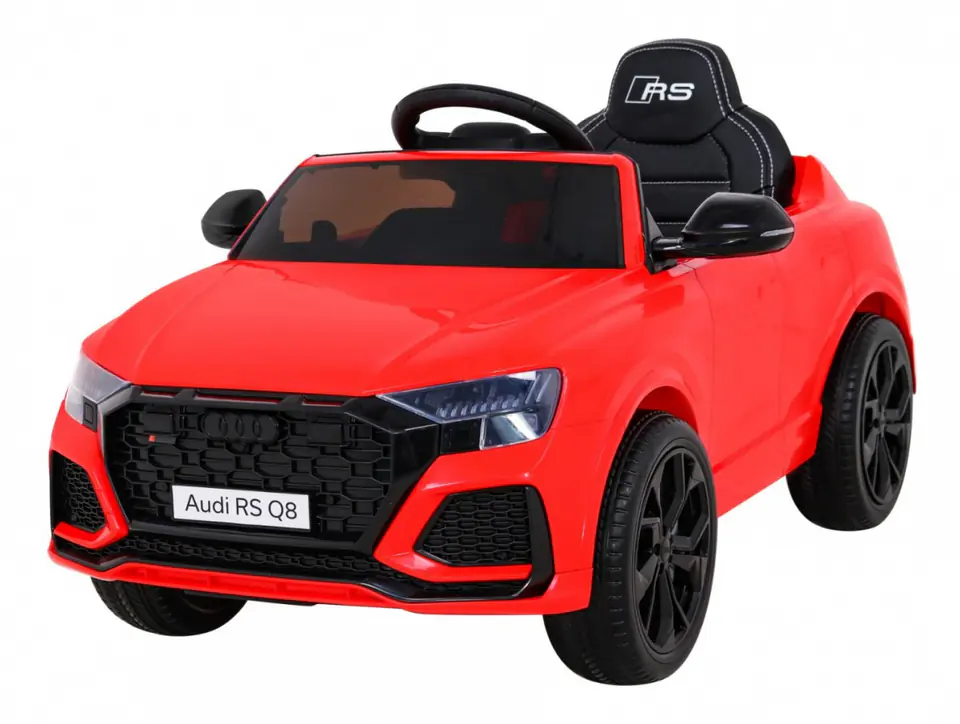 ⁨Audi RS Q8 Autko na akumulator Czerwony + Pilot + Wolny Start + EVA + LED + MP3 USB⁩ w sklepie Wasserman.eu